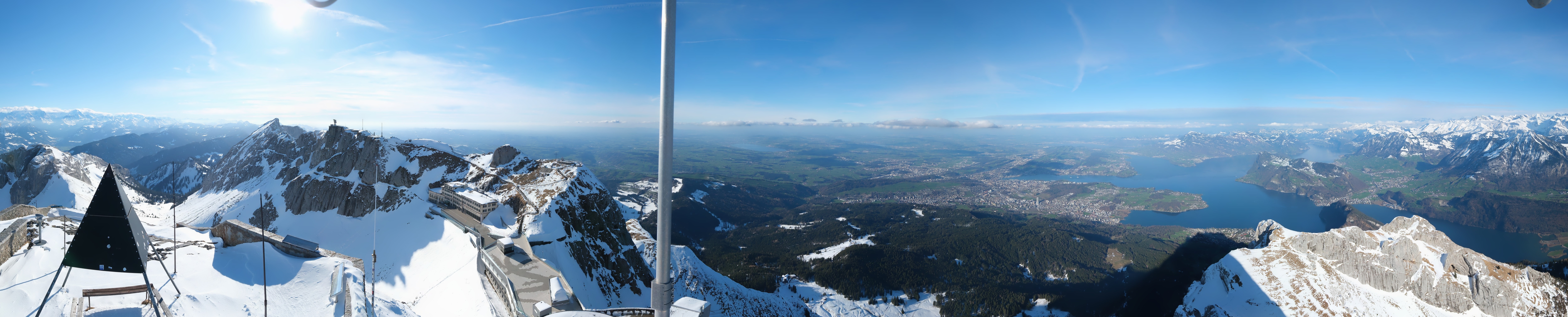 Archived image Webcam Pilatus: Top station railway