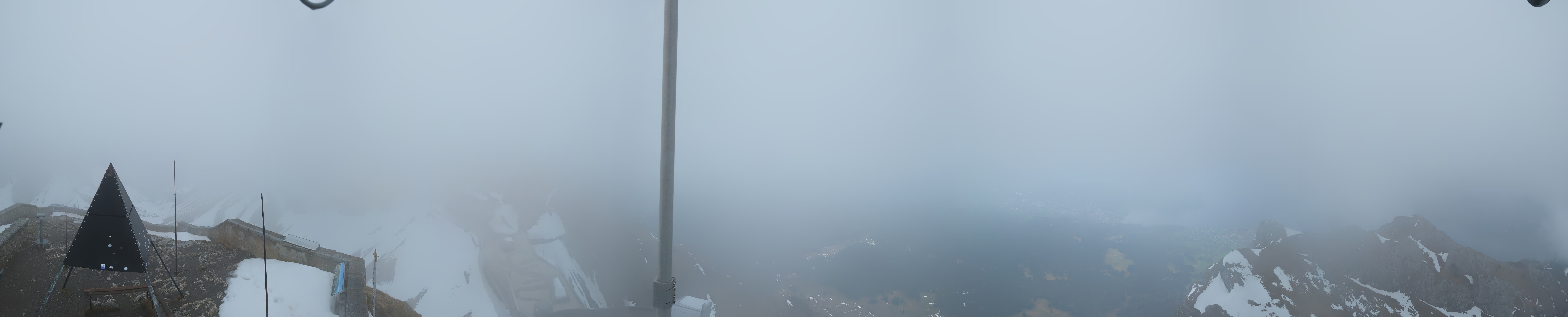 Archived image Webcam Pilatus: Top station railway