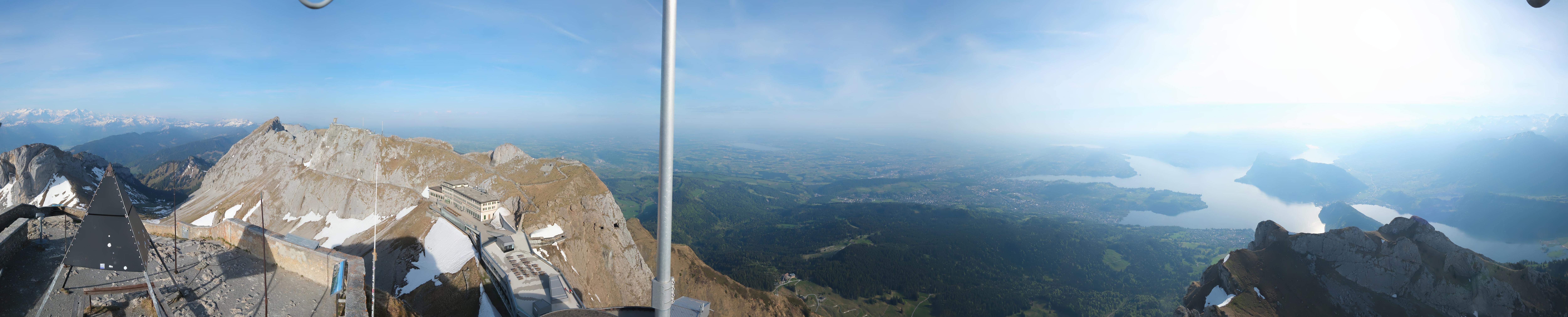 Archived image Webcam Pilatus: Top station railway