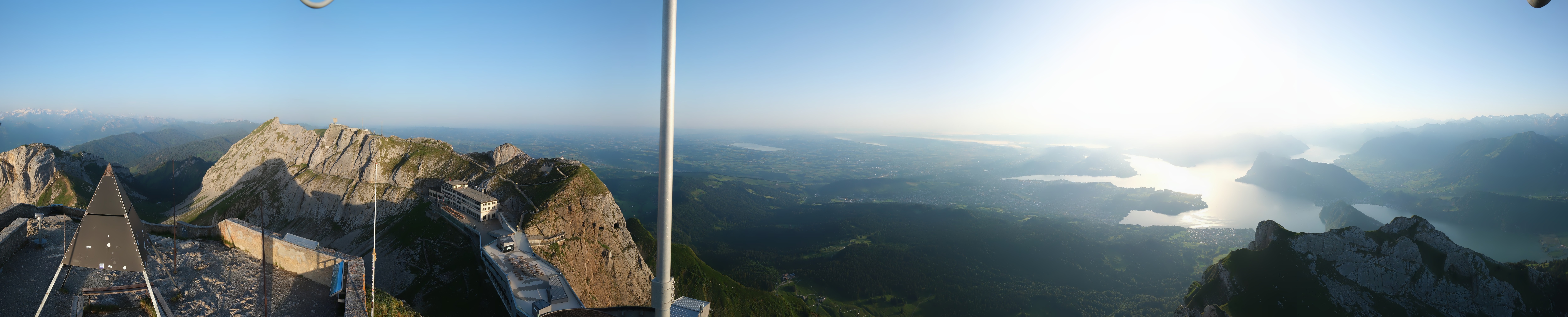 Archived image Webcam Pilatus: Top station railway