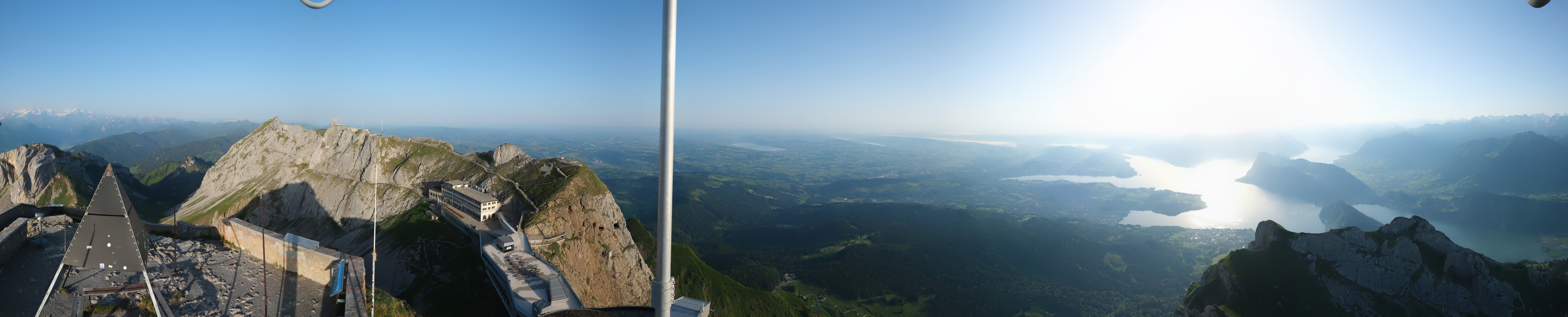 Archived image Webcam Pilatus: Top station railway