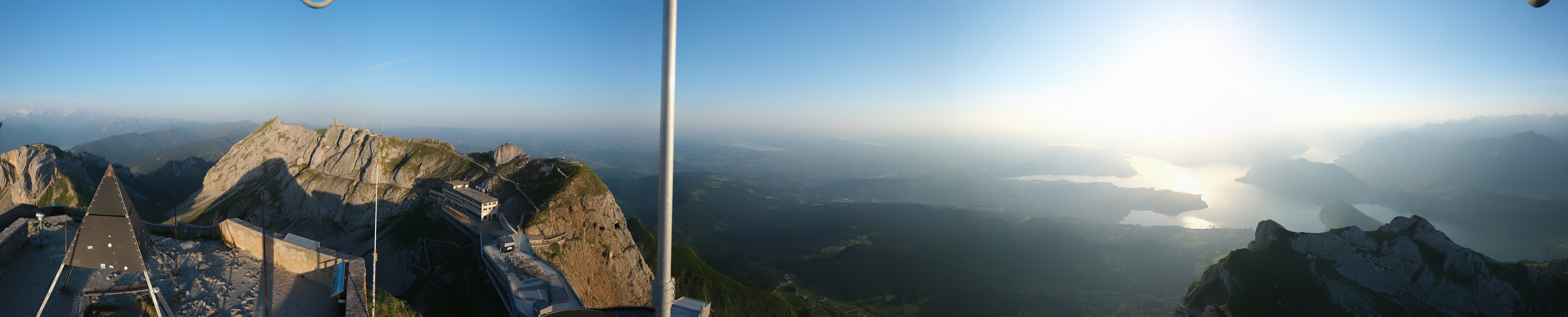 Archived image Webcam Pilatus: Top station railway