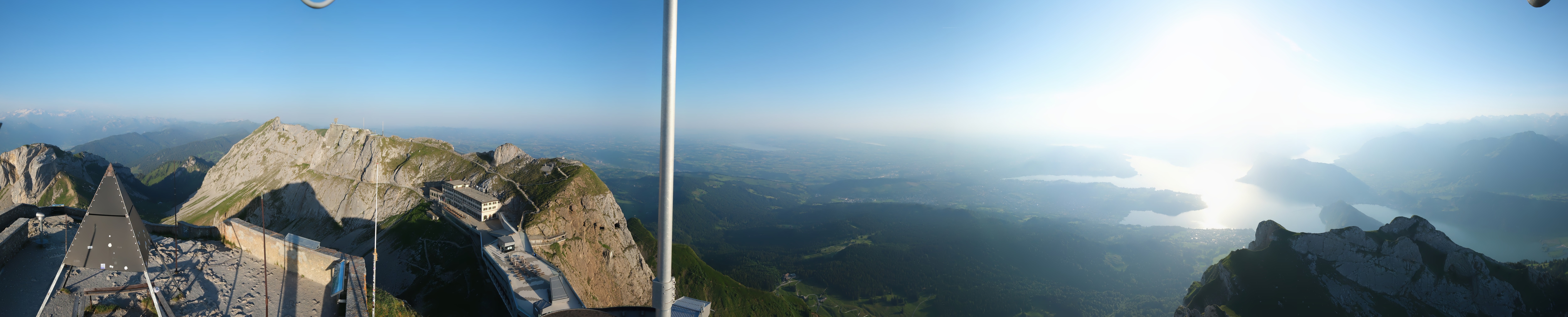Archived image Webcam Pilatus: Top station railway