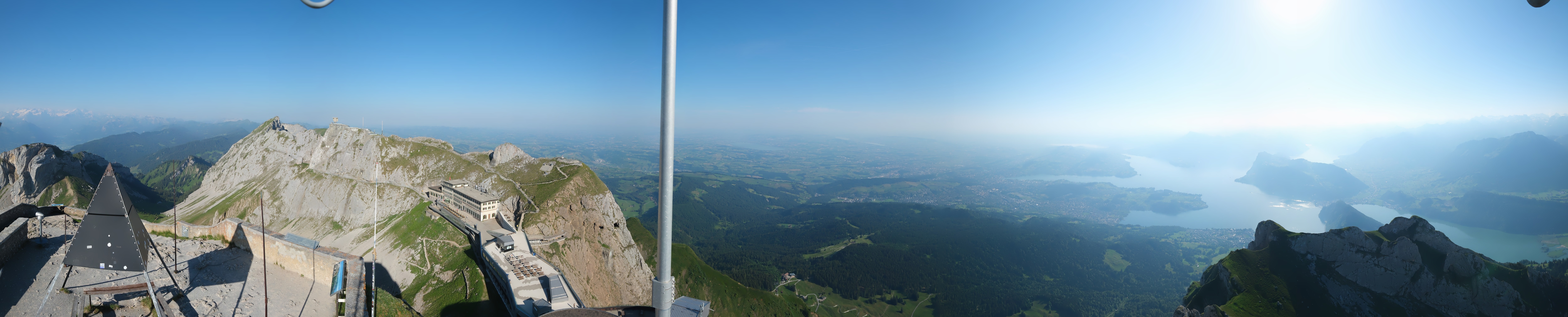 Archived image Webcam Pilatus: Top station railway