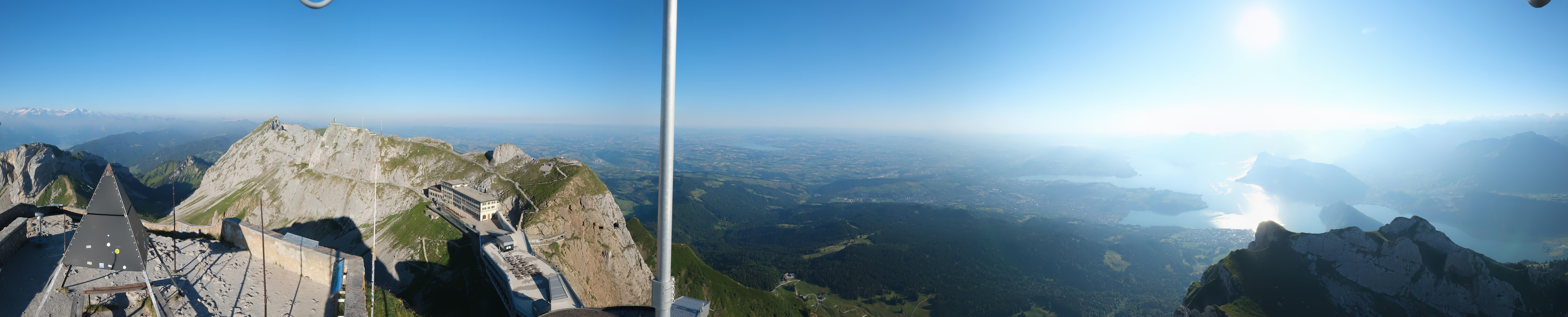 Archived image Webcam Pilatus: Top station railway