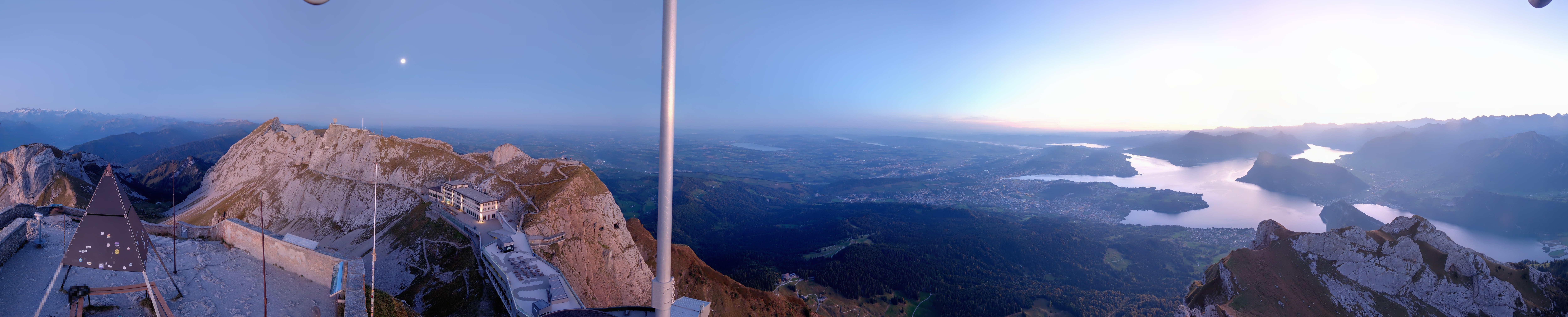 Archived image Webcam Pilatus: Top station railway