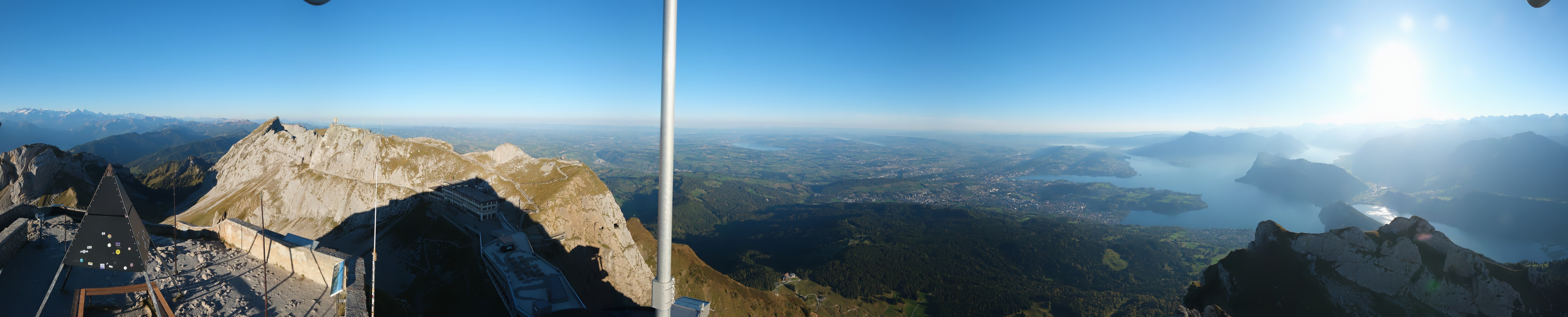 Archived image Webcam Pilatus: Top station railway