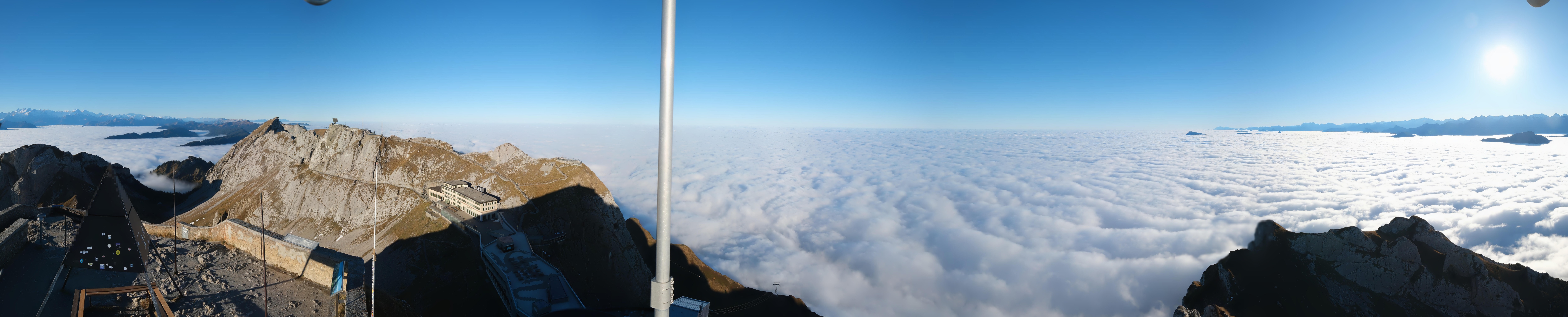 Archived image Webcam Pilatus: Top station railway