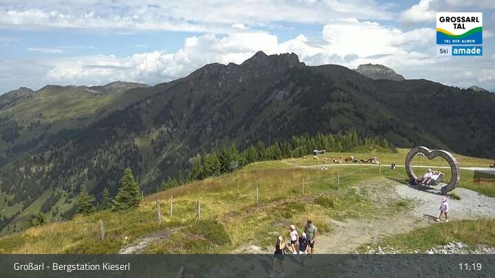 Archived image Webcam Grossarl - Panoramic View Kieserl