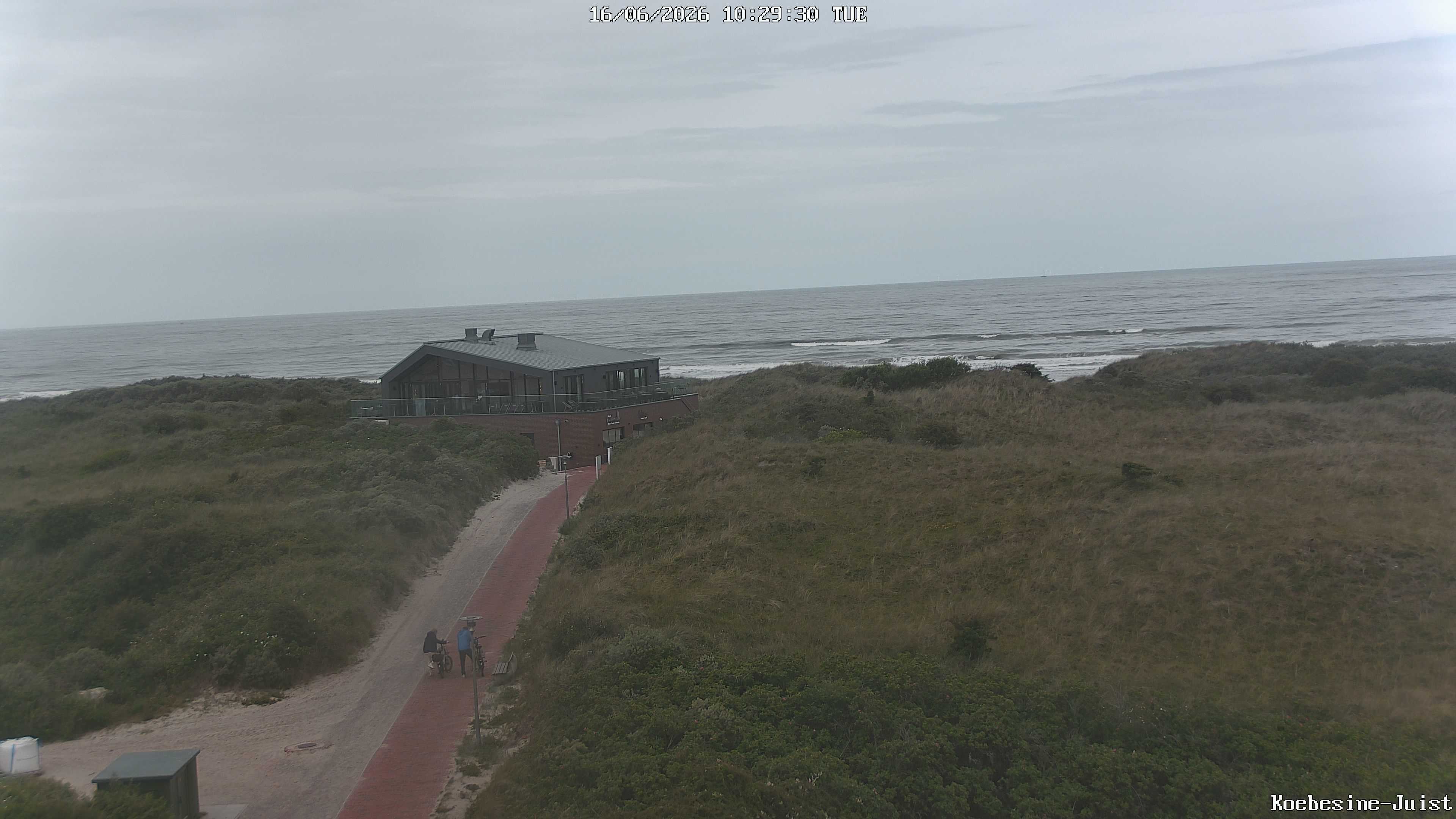 Archiv Foto Webcam Haus Köbesine auf Juist: Blick zum Strand