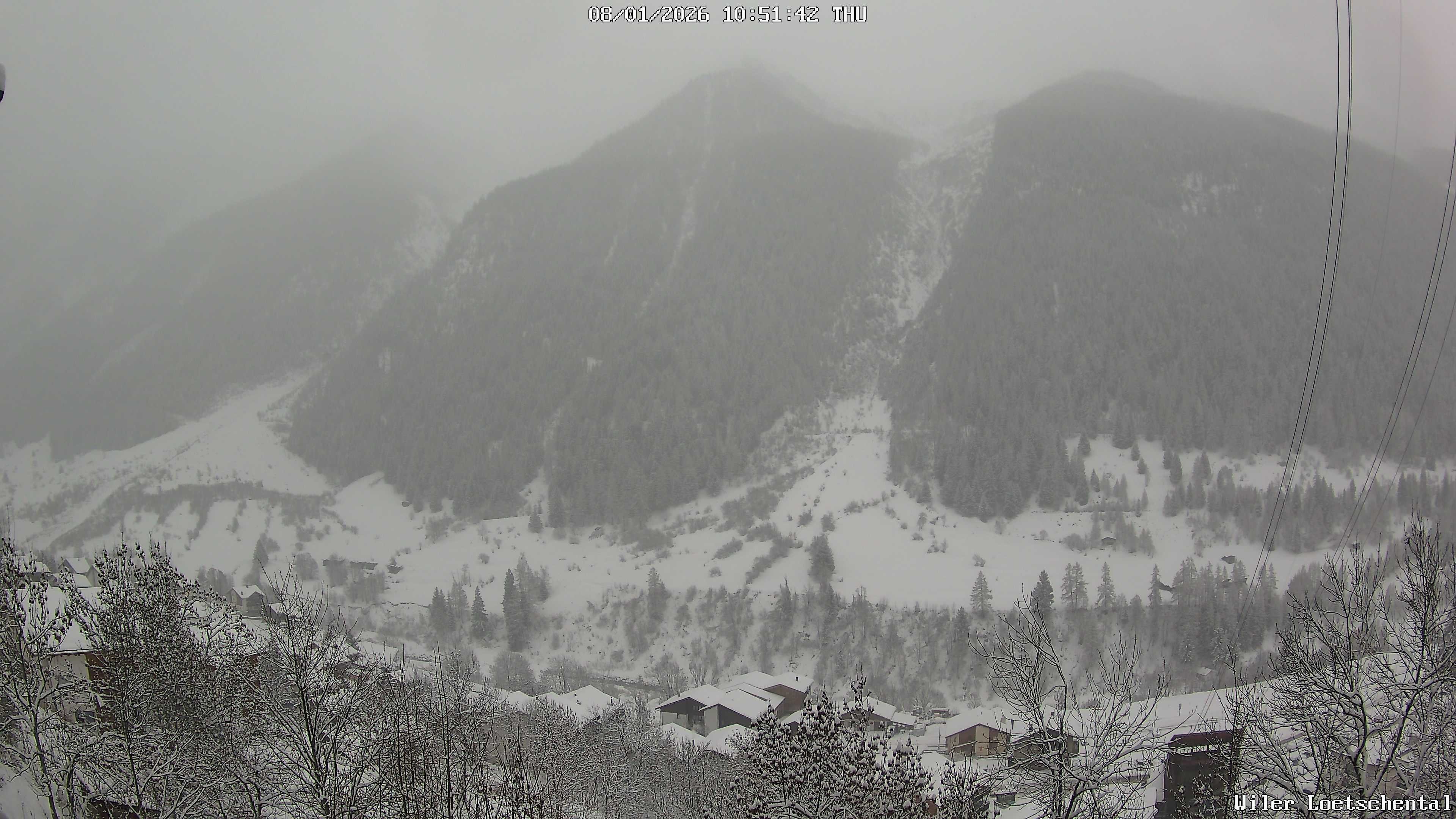 Archiv Foto Webcam Lötschental: Blick auf Wilerhorn und Bietschhorn