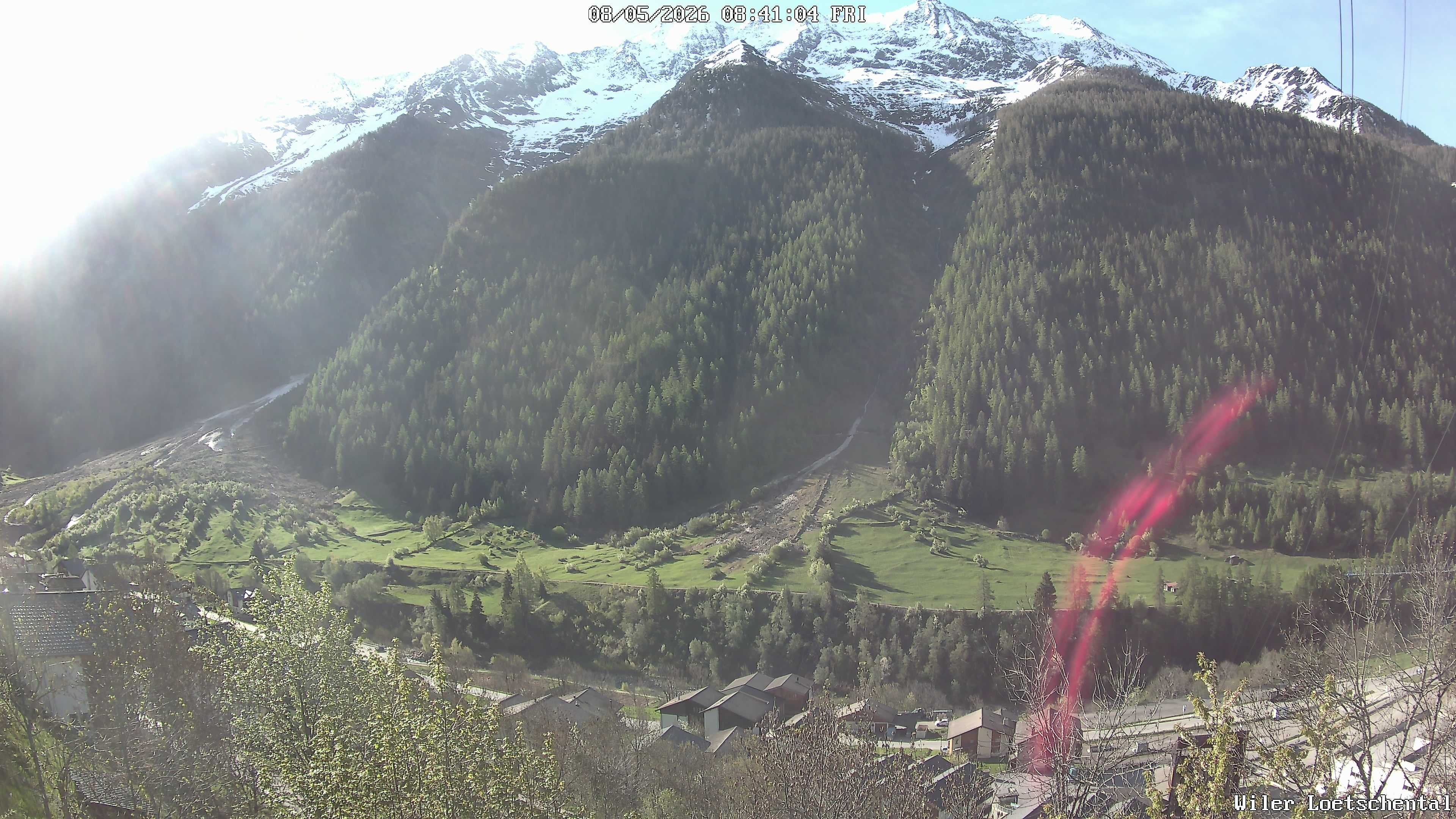 Archived image Webcam Lötschental Valley - View Wilerhorn and Bietschhorn