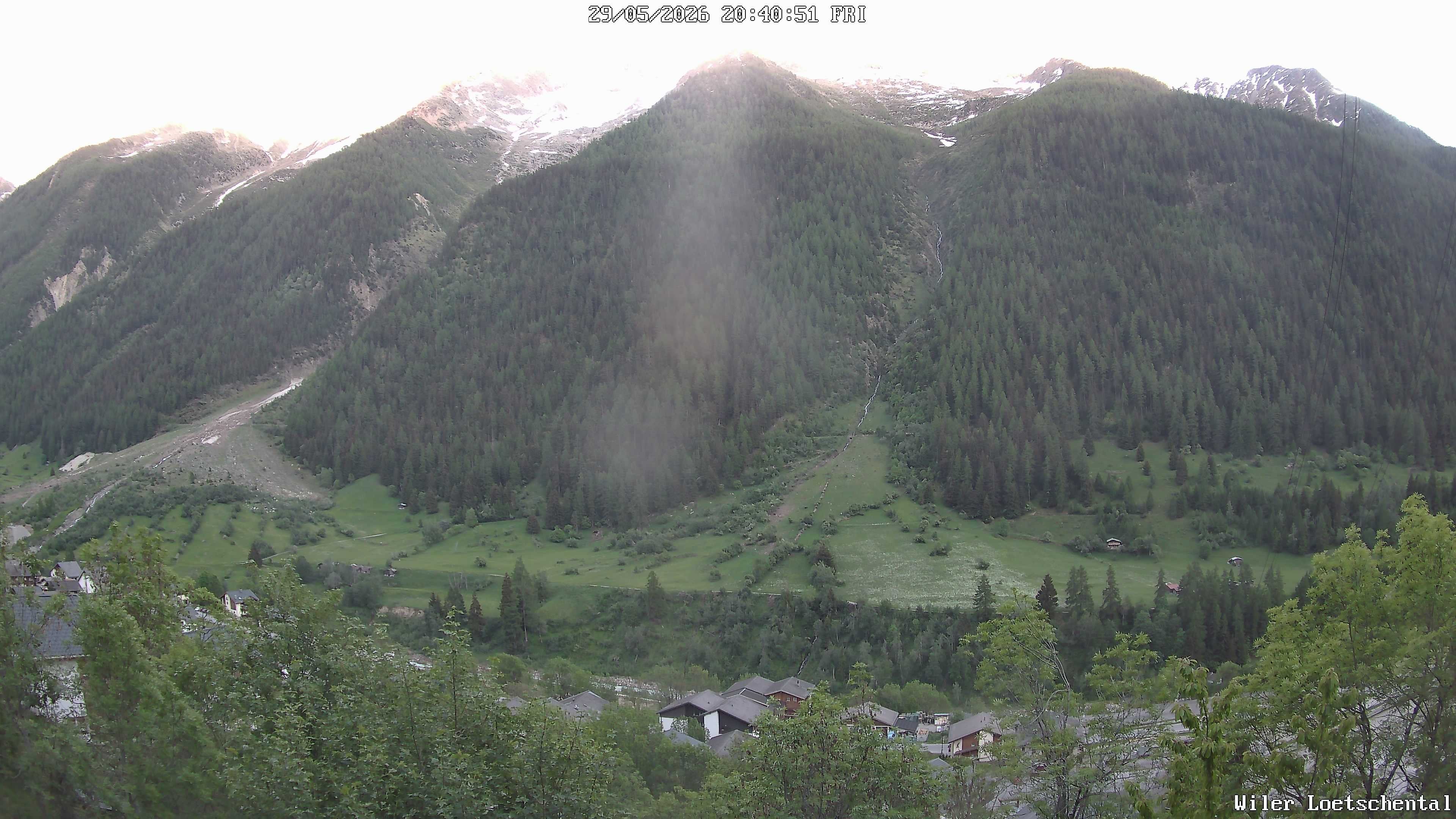 Archiv Foto Webcam Lötschental: Blick auf Wilerhorn und Bietschhorn