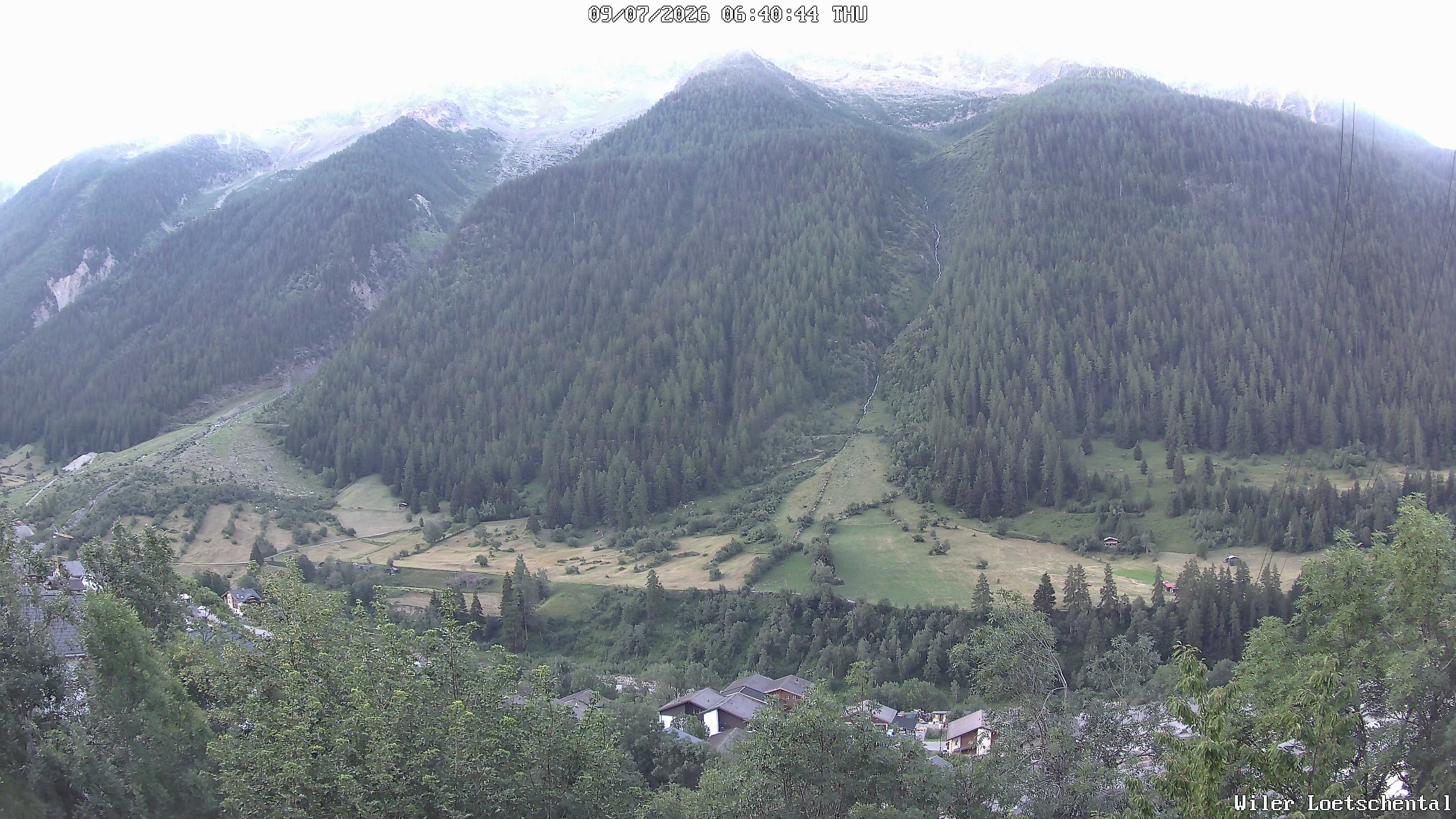 Archiv Foto Webcam Lötschental: Blick auf Wilerhorn und Bietschhorn