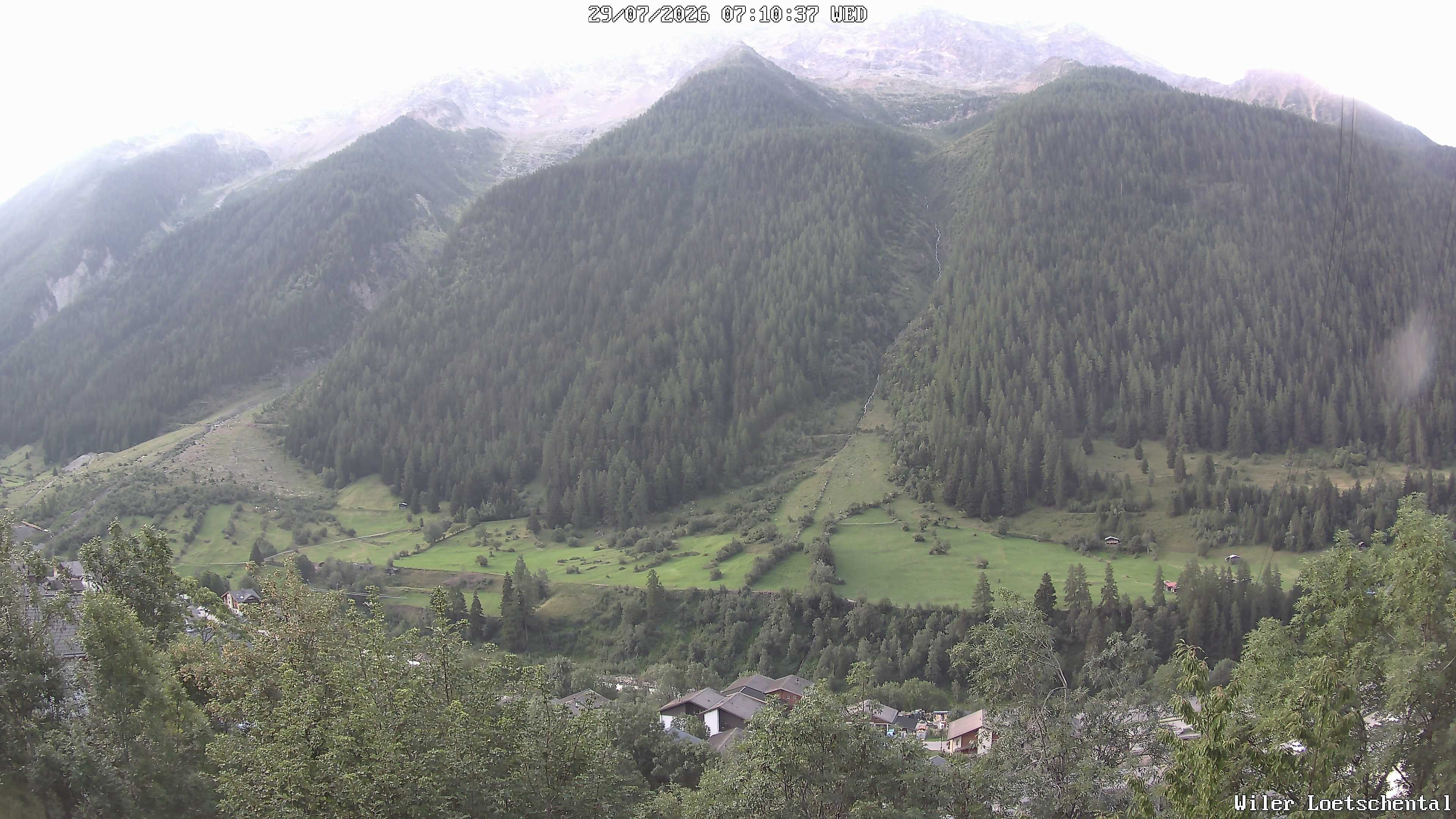 Archiv Foto Webcam Lötschental: Blick auf Wilerhorn und Bietschhorn