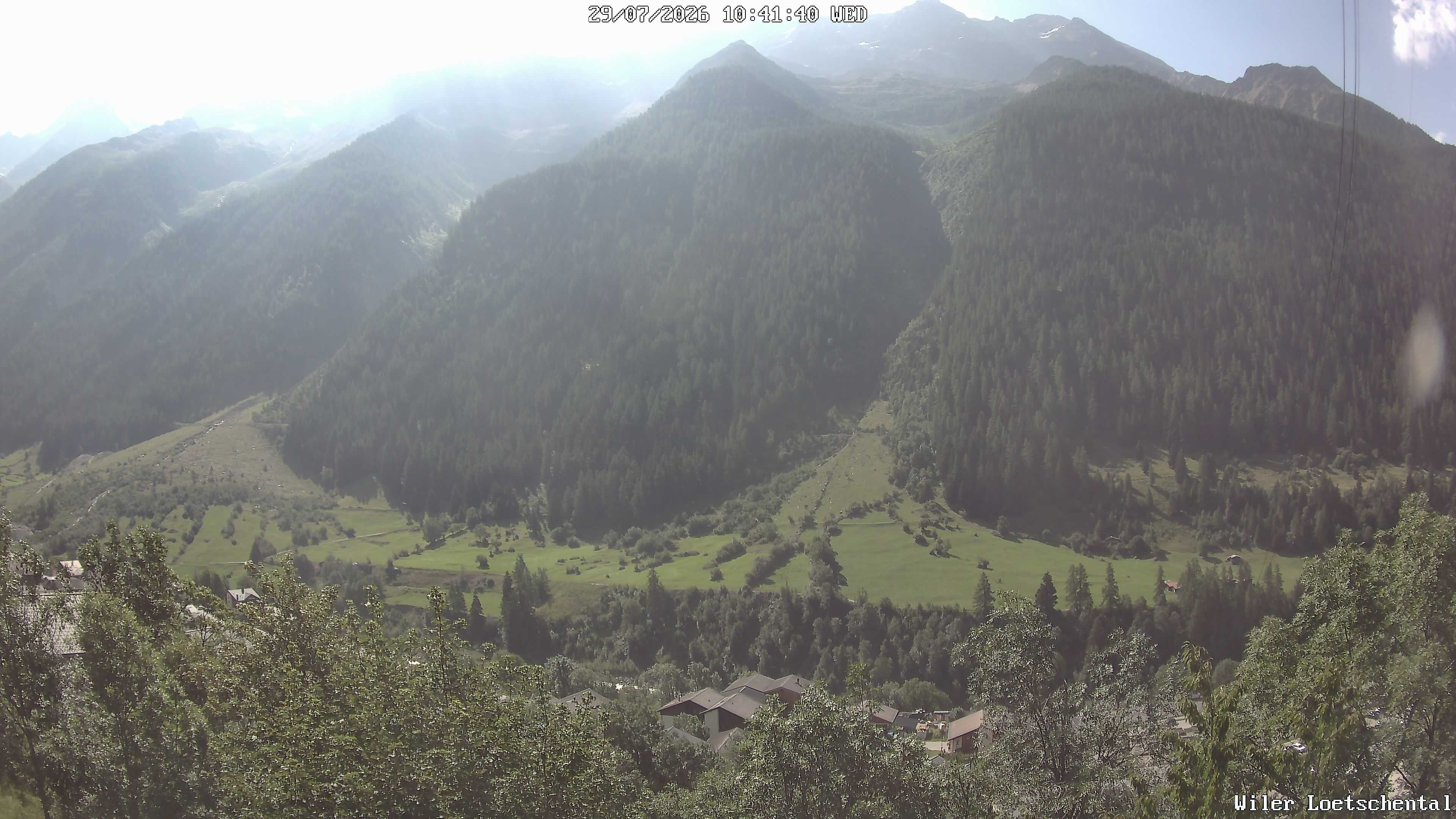 Archiv Foto Webcam Lötschental: Blick auf Wilerhorn und Bietschhorn