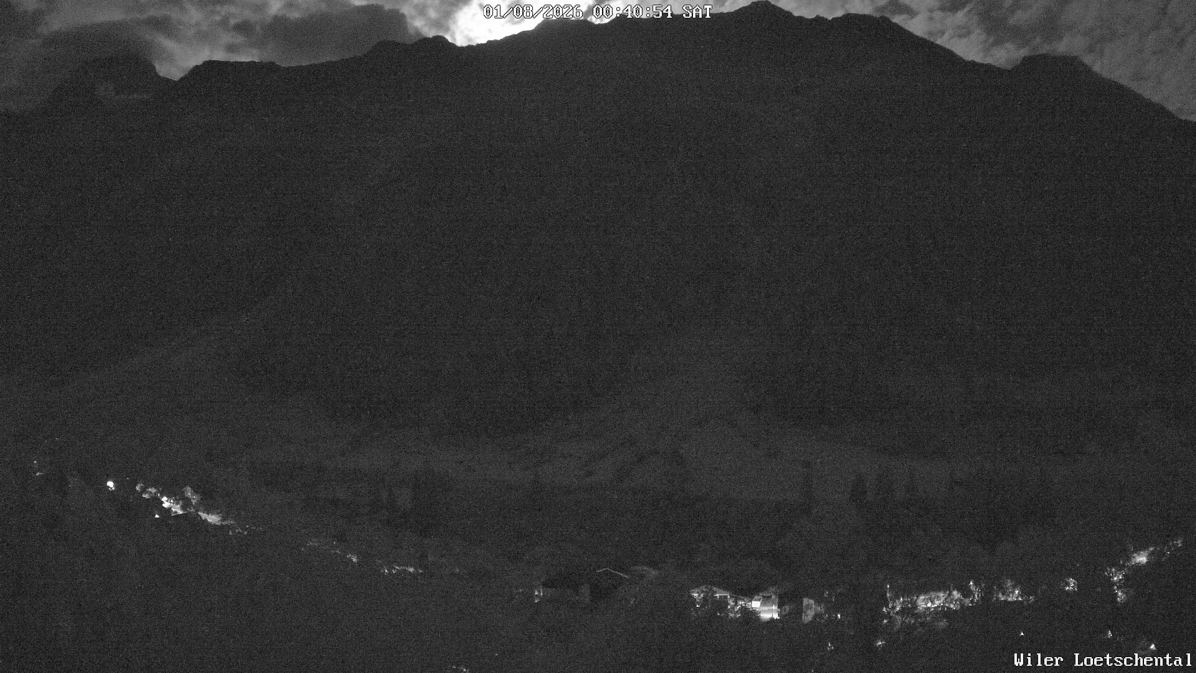 Archived image Webcam Lötschental Valley - View Wiler and Bietschhorn