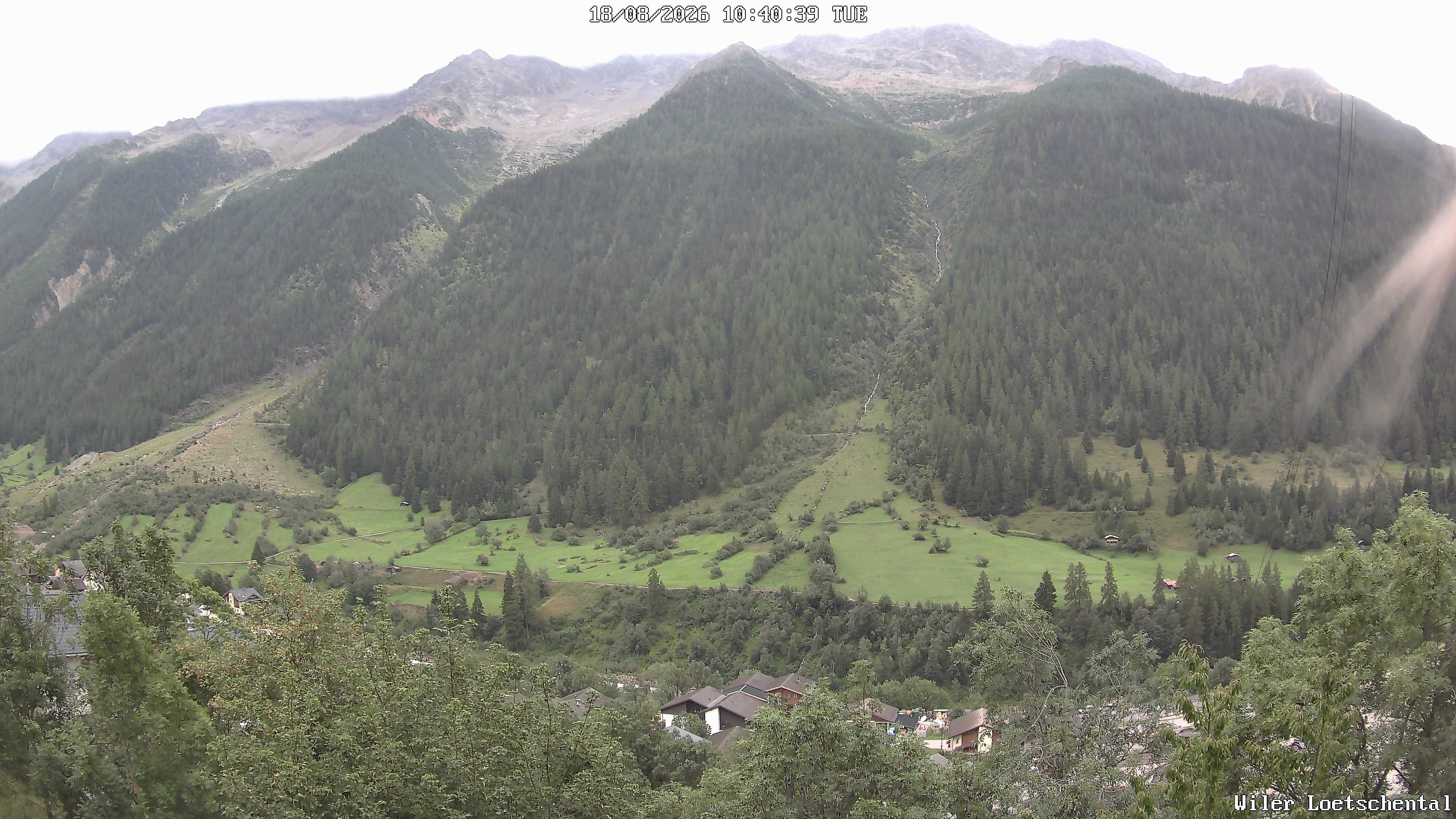 Archiv Foto Webcam Lötschental: Blick auf Wilerhorn und Bietschhorn