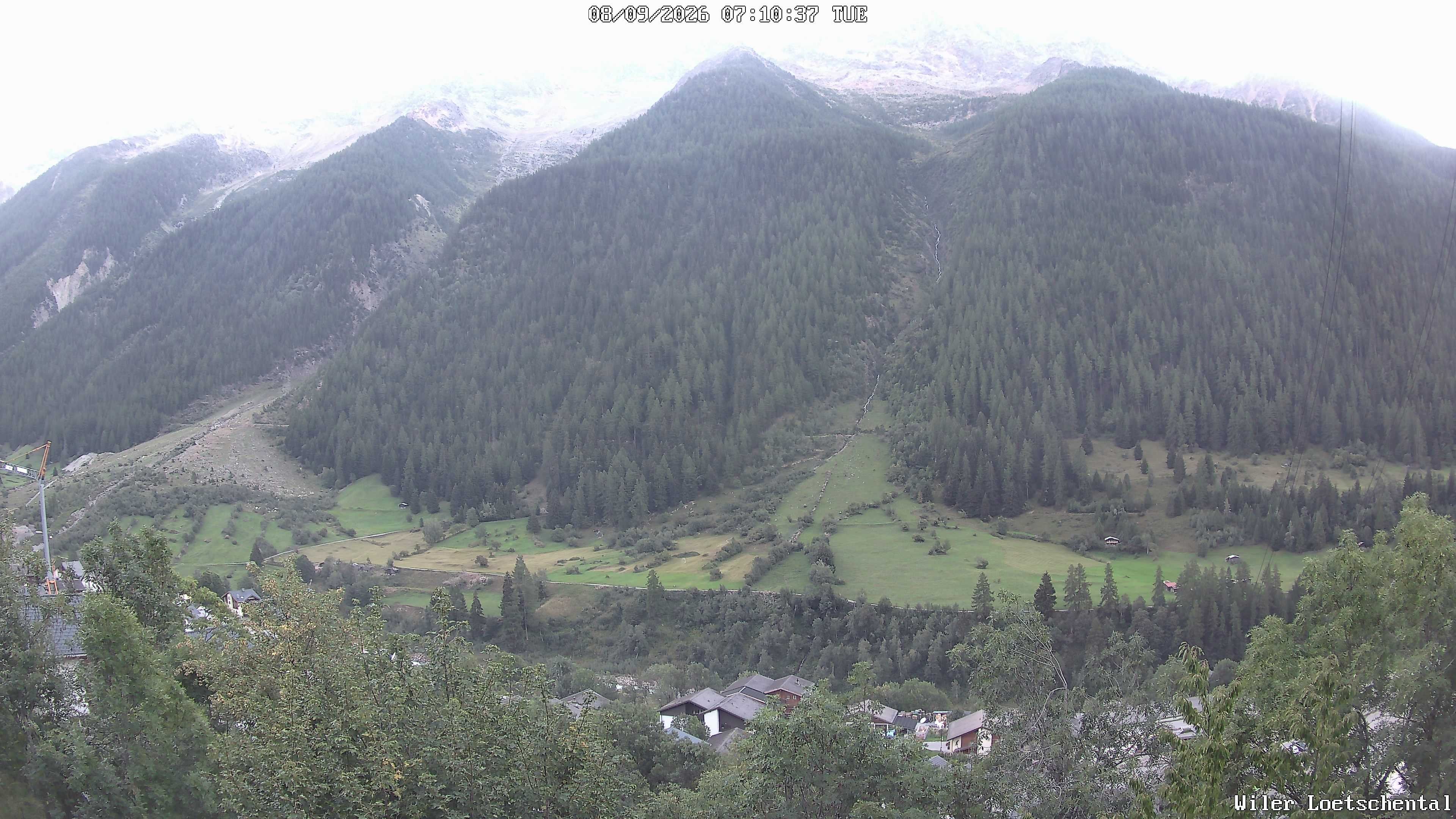 Archiv Foto Webcam Lötschental: Blick auf Wilerhorn und Bietschhorn