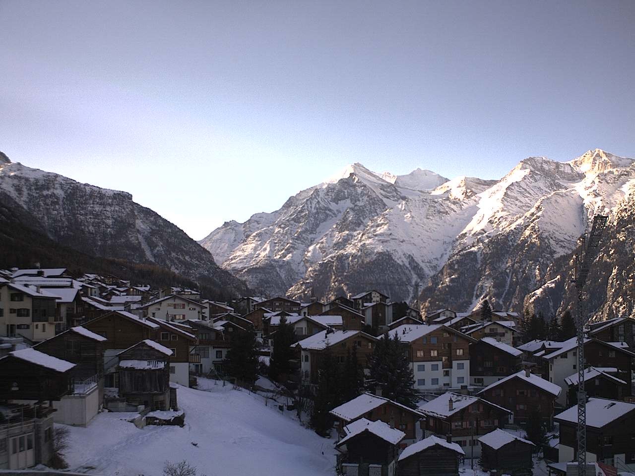 Archiv Foto Webcam Grächen: Ferienwohnungen Soldanella