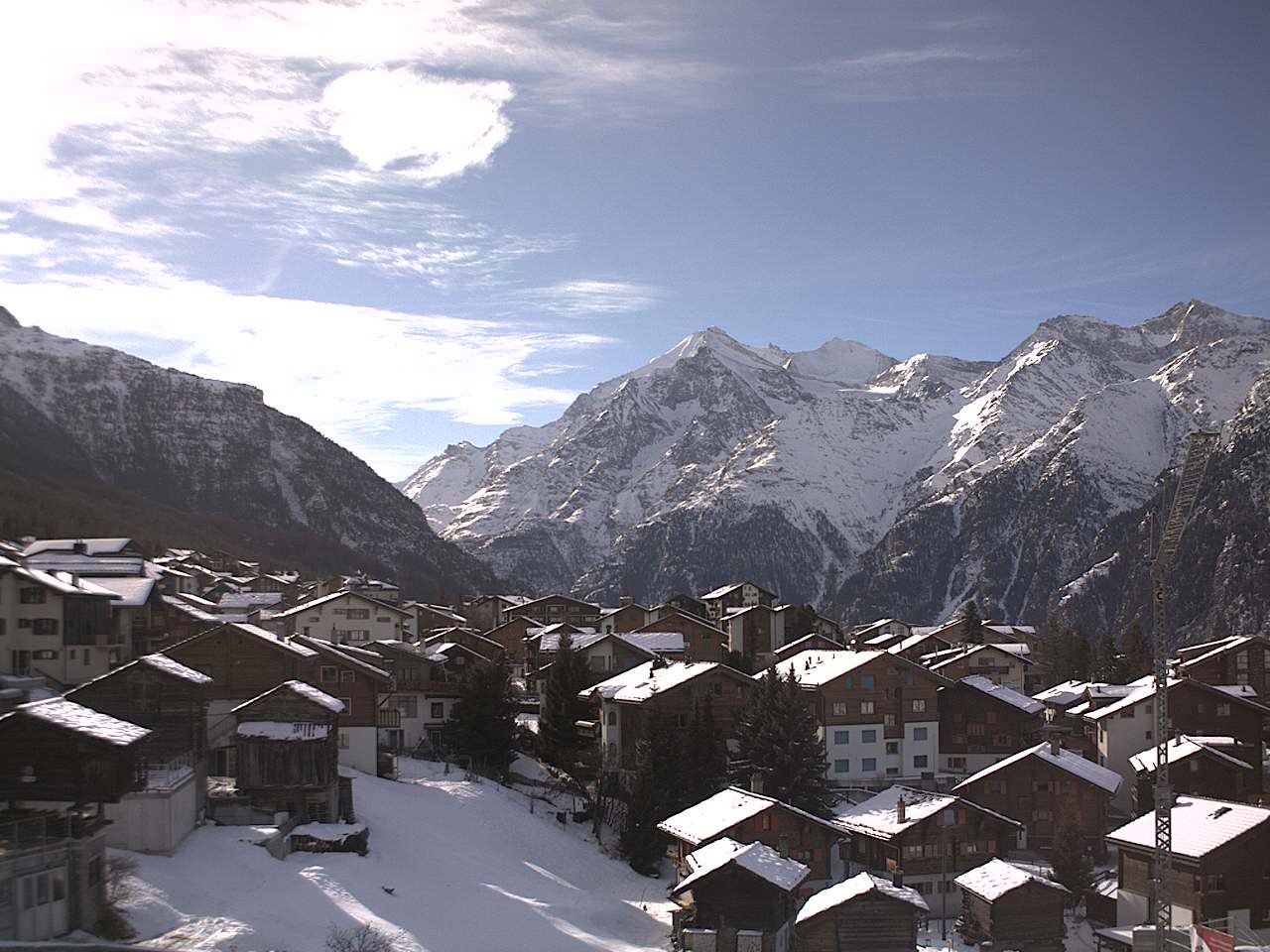 Archiv Foto Webcam Grächen: Ferienwohnungen Soldanella