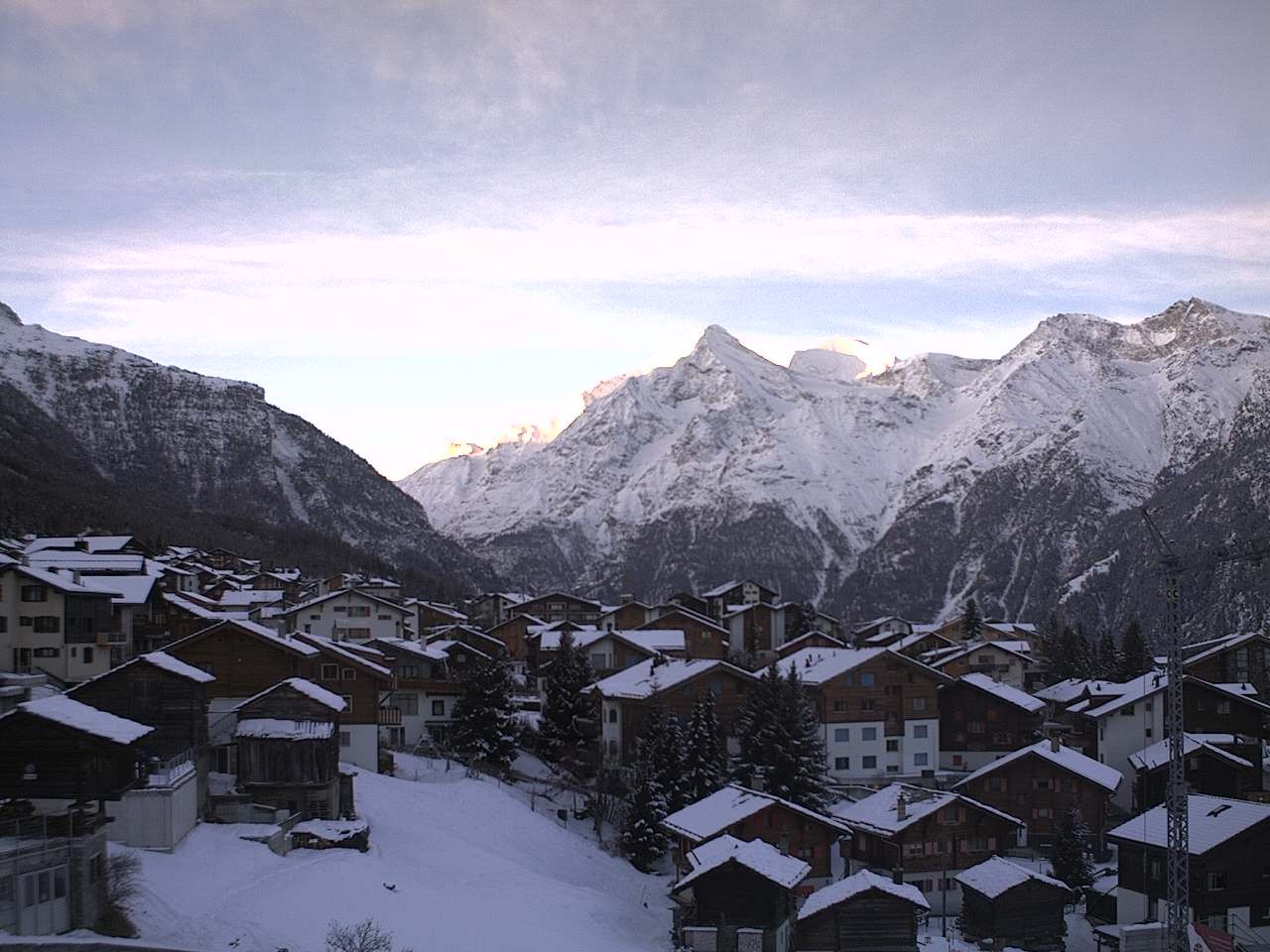 Archiv Foto Webcam Grächen: Ferienwohnungen Soldanella