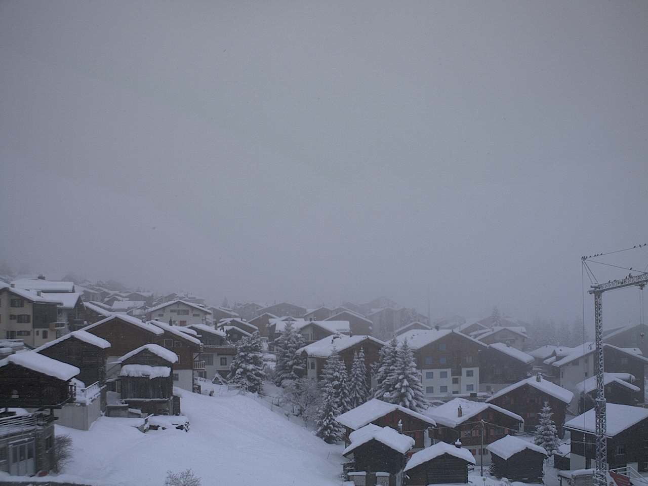Archiv Foto Webcam Grächen: Ferienwohnungen Soldanella