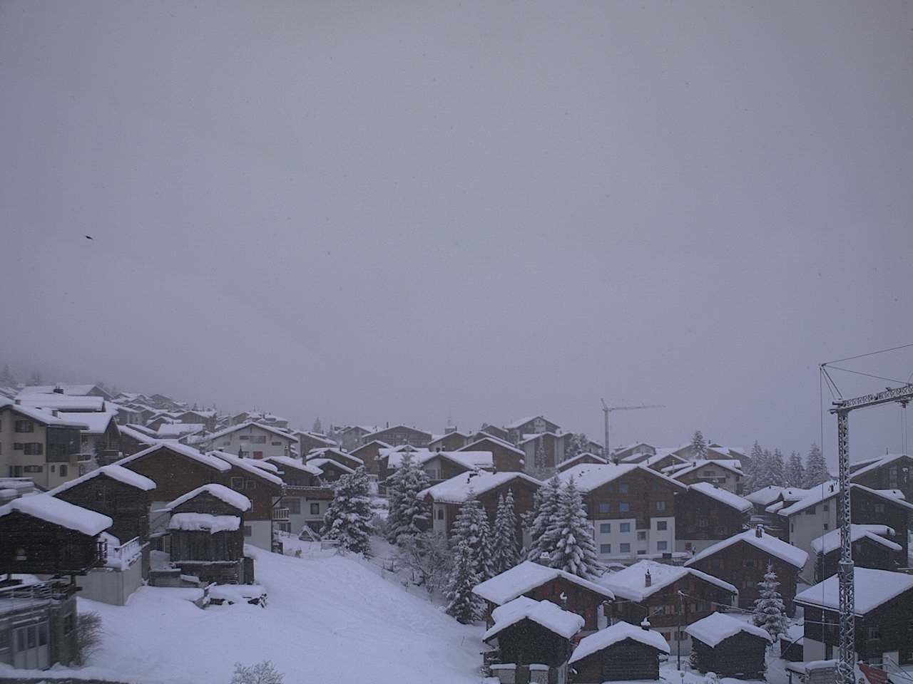 Archiv Foto Webcam Grächen: Ferienwohnungen Soldanella