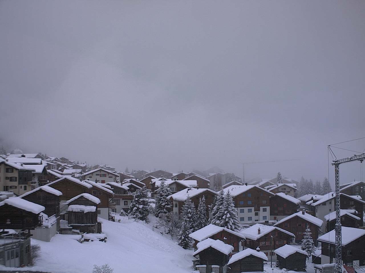 Archiv Foto Webcam Grächen: Ferienwohnungen Soldanella
