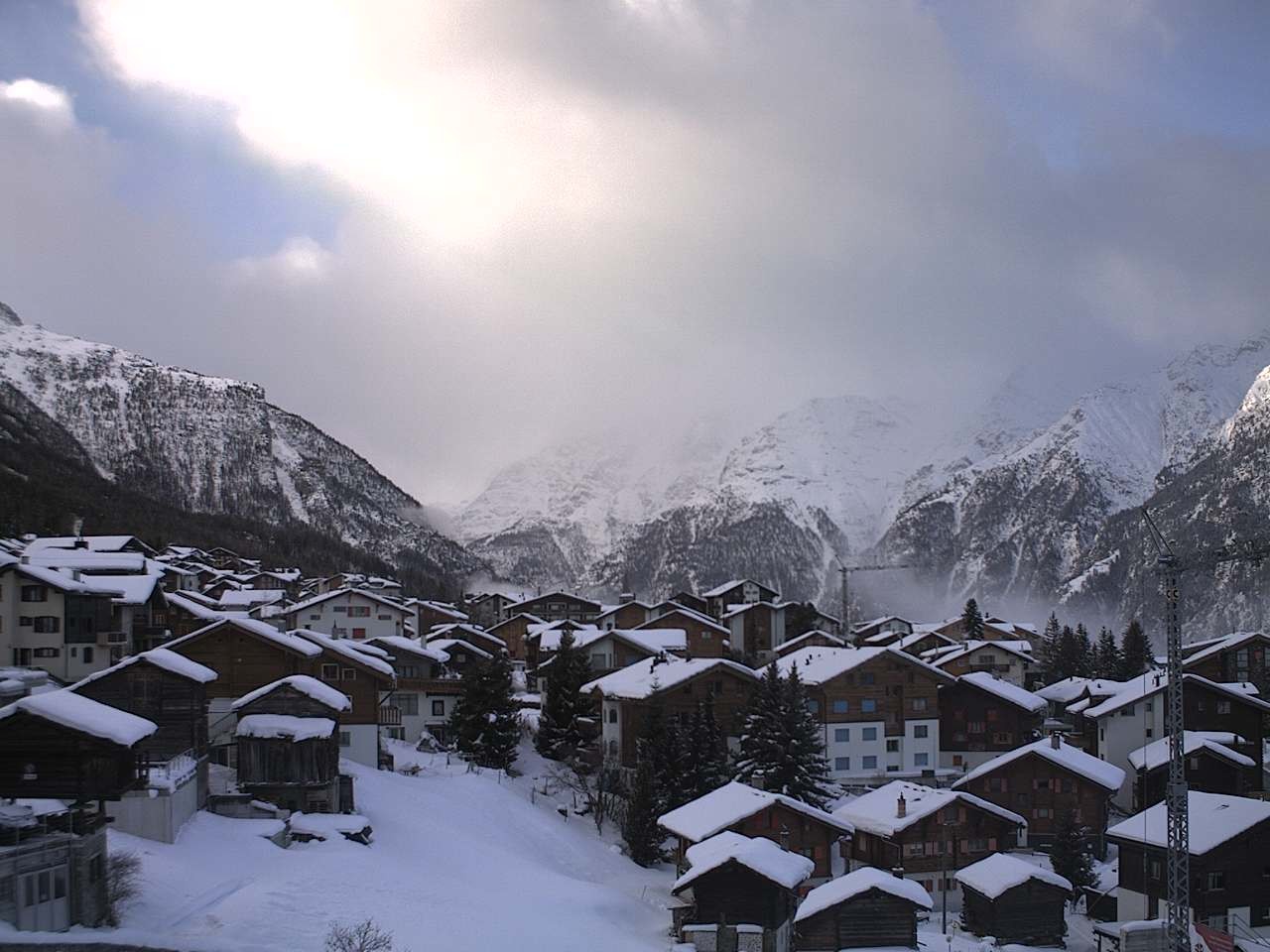 Archiv Foto Webcam Grächen: Ferienwohnungen Soldanella