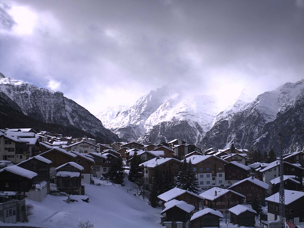 Archiv Foto Webcam Grächen: Ferienwohnungen Soldanella