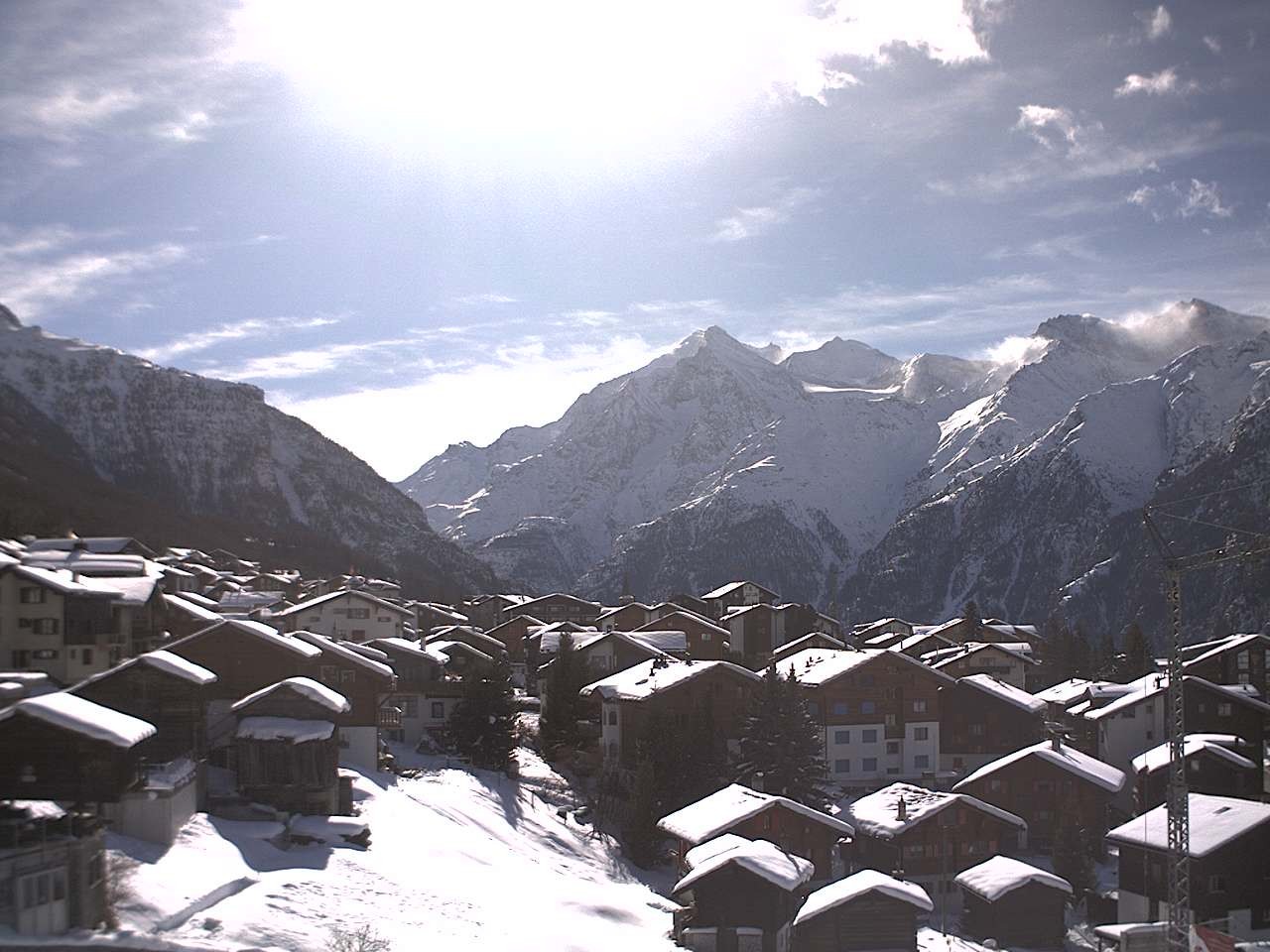 Archiv Foto Webcam Grächen: Ferienwohnungen Soldanella