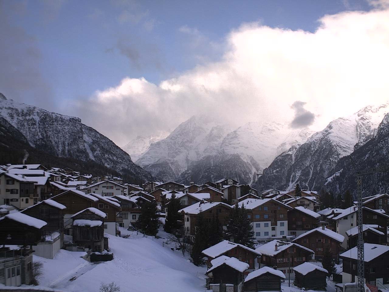 Archiv Foto Webcam Grächen: Ferienwohnungen Soldanella