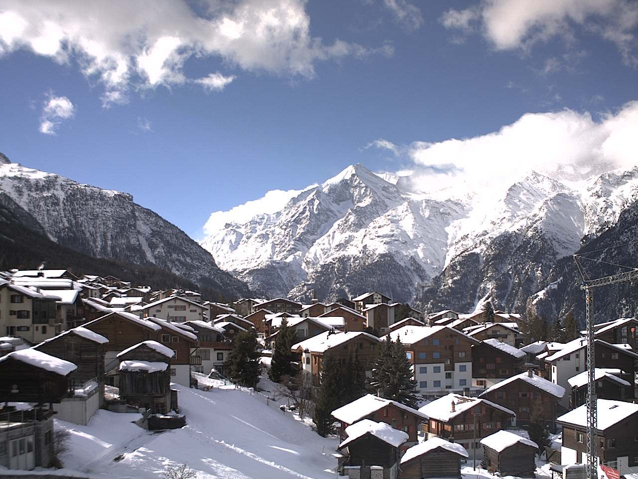 Archiv Foto Webcam Grächen: Ferienwohnungen Soldanella