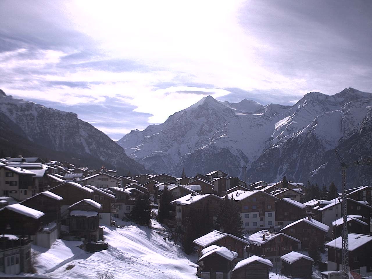 Archiv Foto Webcam Grächen: Ferienwohnungen Soldanella