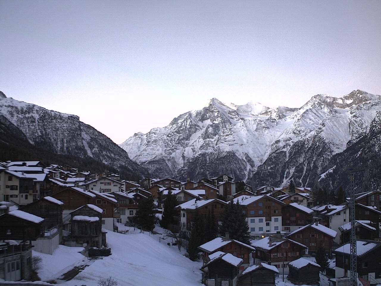 Archived image Webcam Grächen - Chalet Soldanella