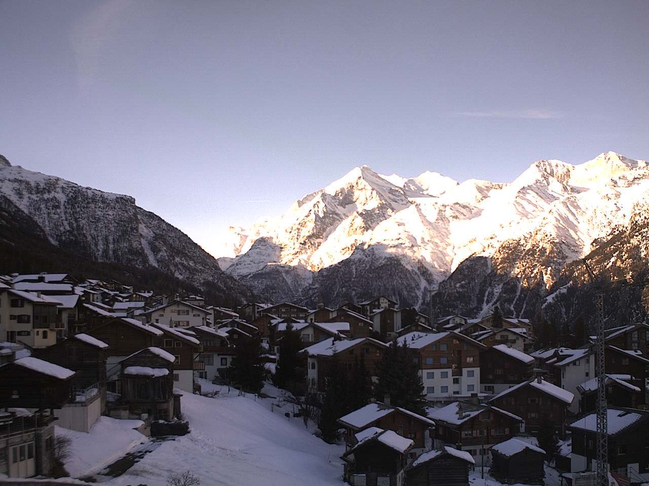 Archived image Webcam Grächen - Chalet Soldanella