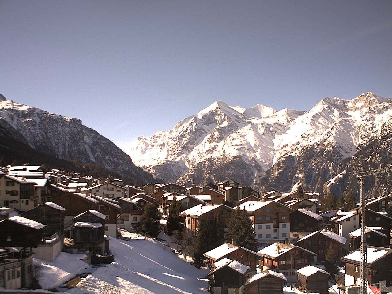 Archived image Webcam Grächen - Chalet Soldanella