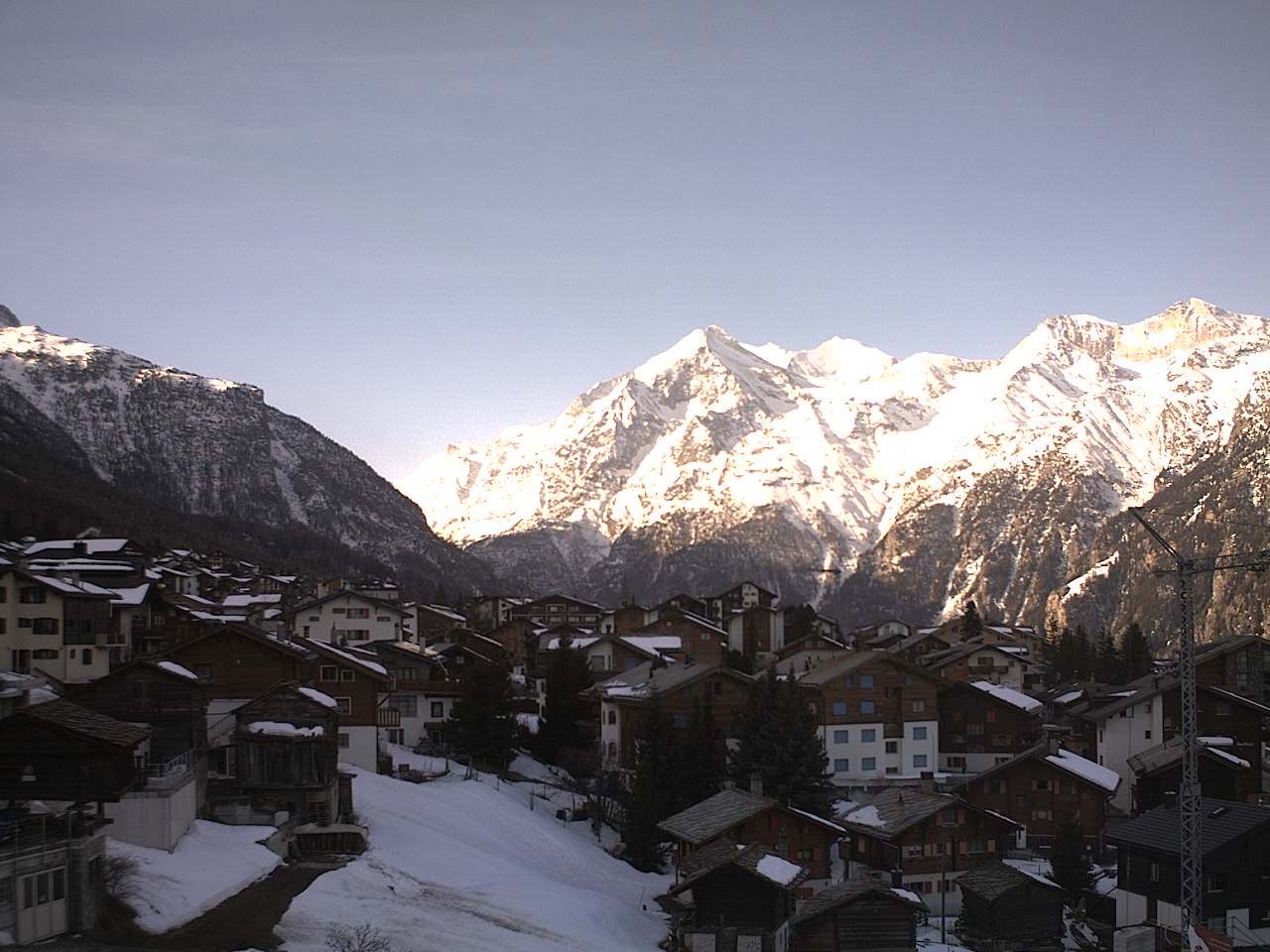 Archiv Foto Webcam Grächen: Ferienwohnungen Soldanella