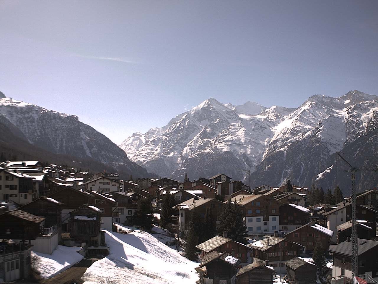 Archiv Foto Webcam Grächen: Ferienwohnungen Soldanella