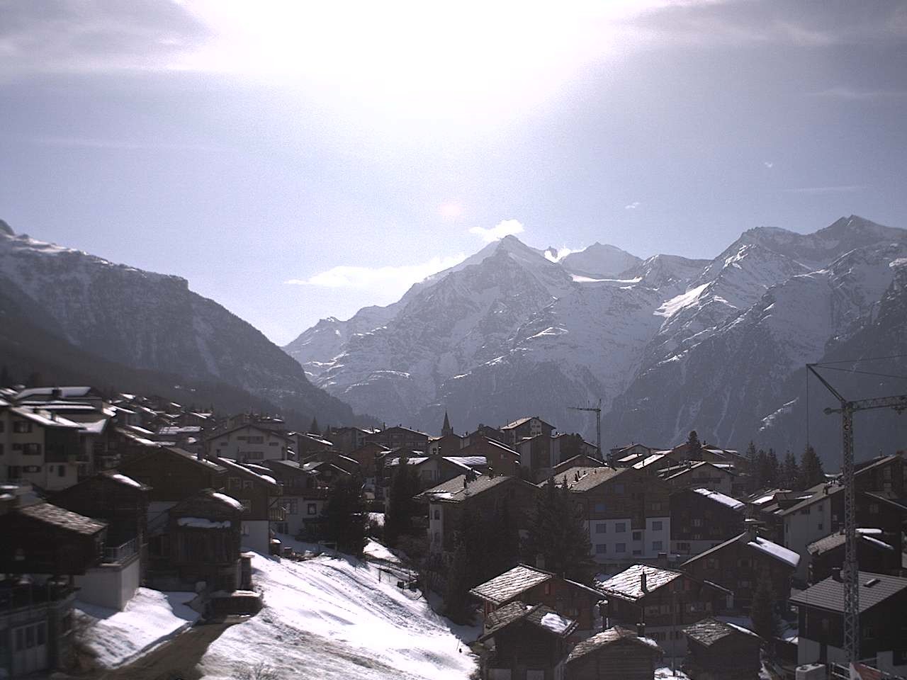 Archiv Foto Webcam Grächen: Ferienwohnungen Soldanella