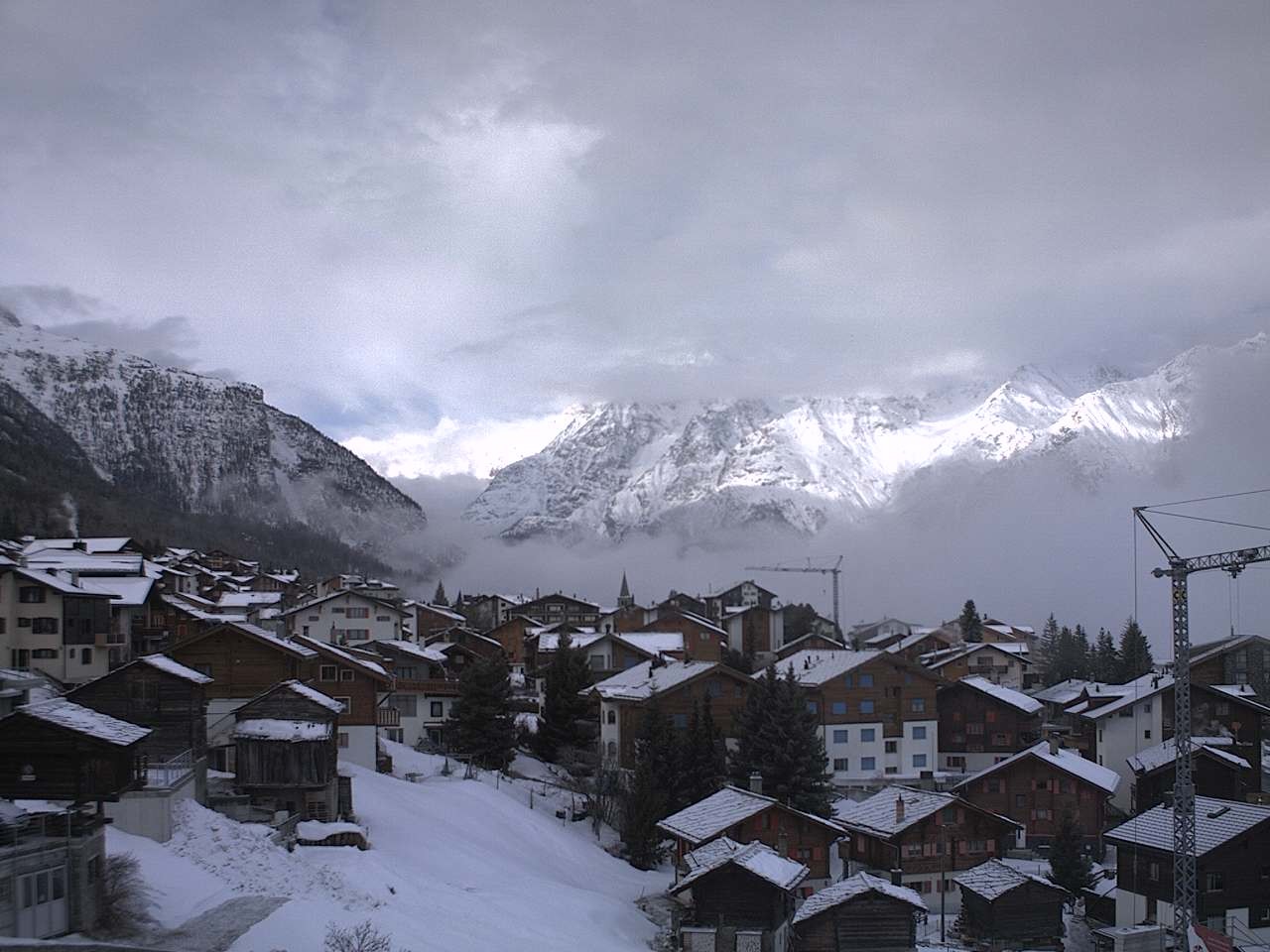 Archiv Foto Webcam Grächen: Ferienwohnungen Soldanella