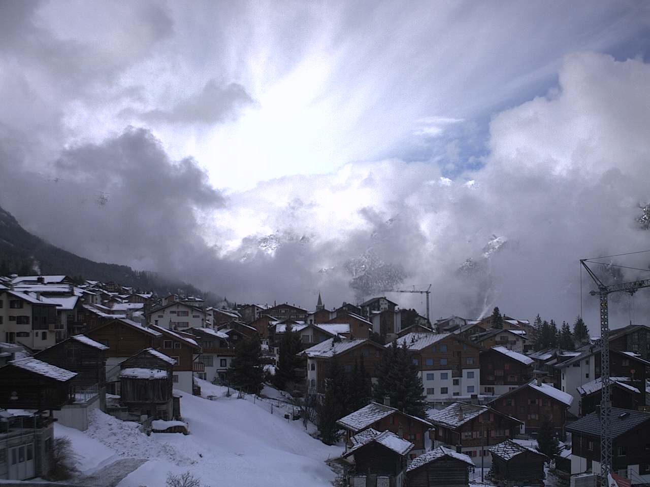 Archiv Foto Webcam Grächen: Ferienwohnungen Soldanella