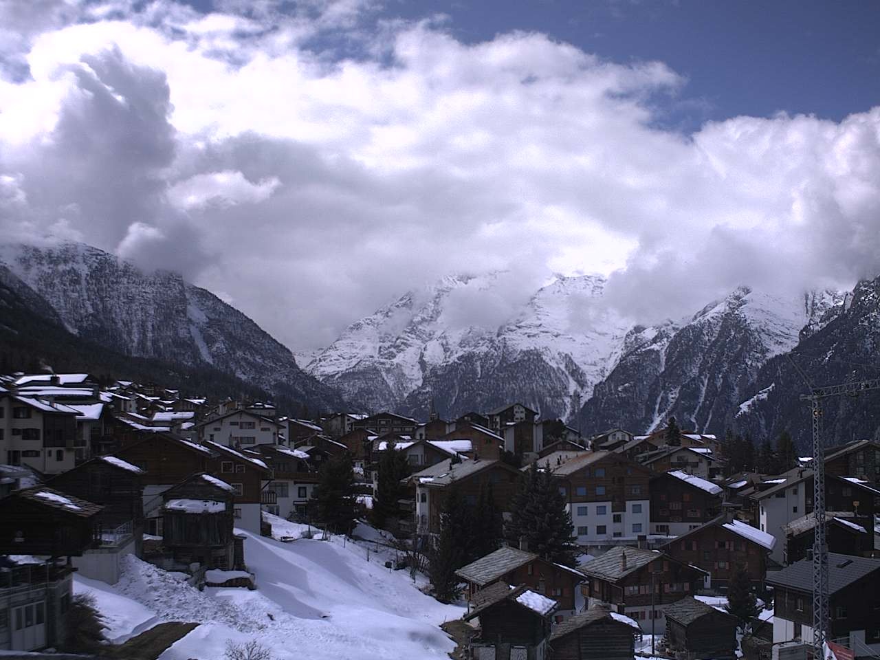 Archiv Foto Webcam Grächen: Ferienwohnungen Soldanella