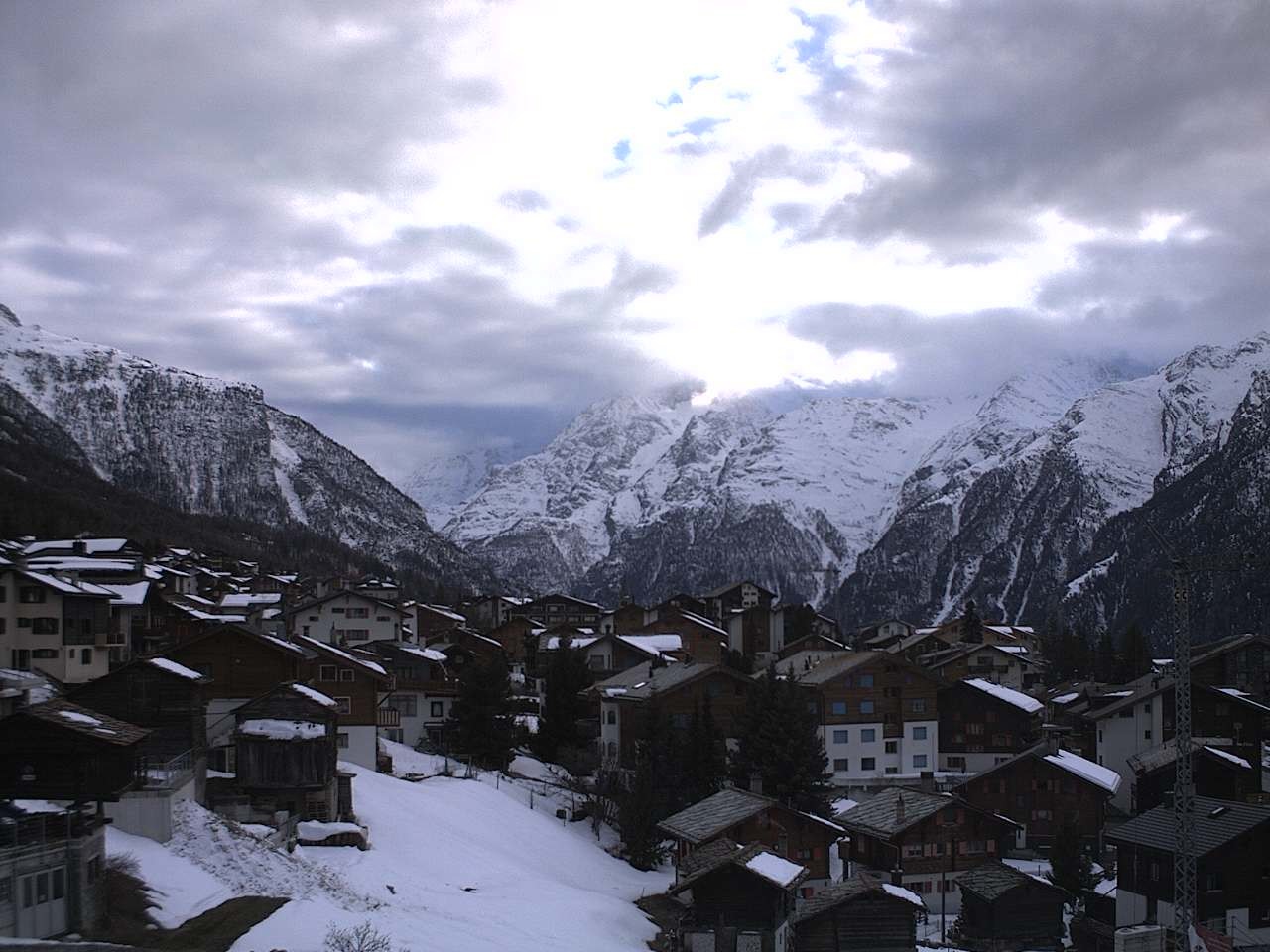 Archiv Foto Webcam Grächen: Ferienwohnungen Soldanella