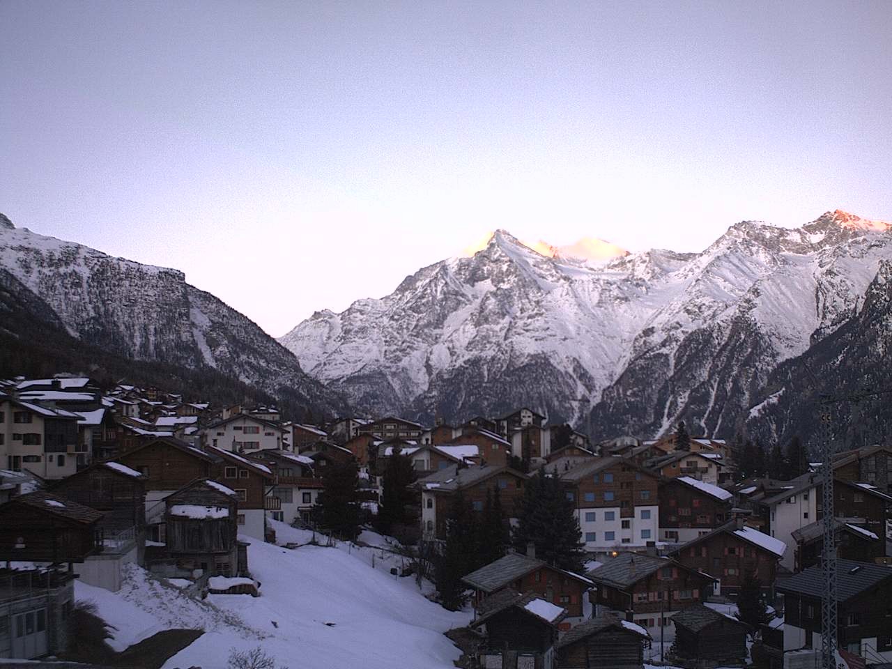 Archiv Foto Webcam Grächen: Ferienwohnungen Soldanella