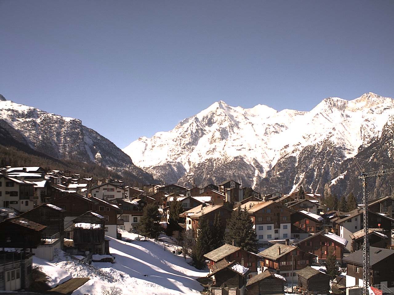 Archiv Foto Webcam Grächen: Ferienwohnungen Soldanella