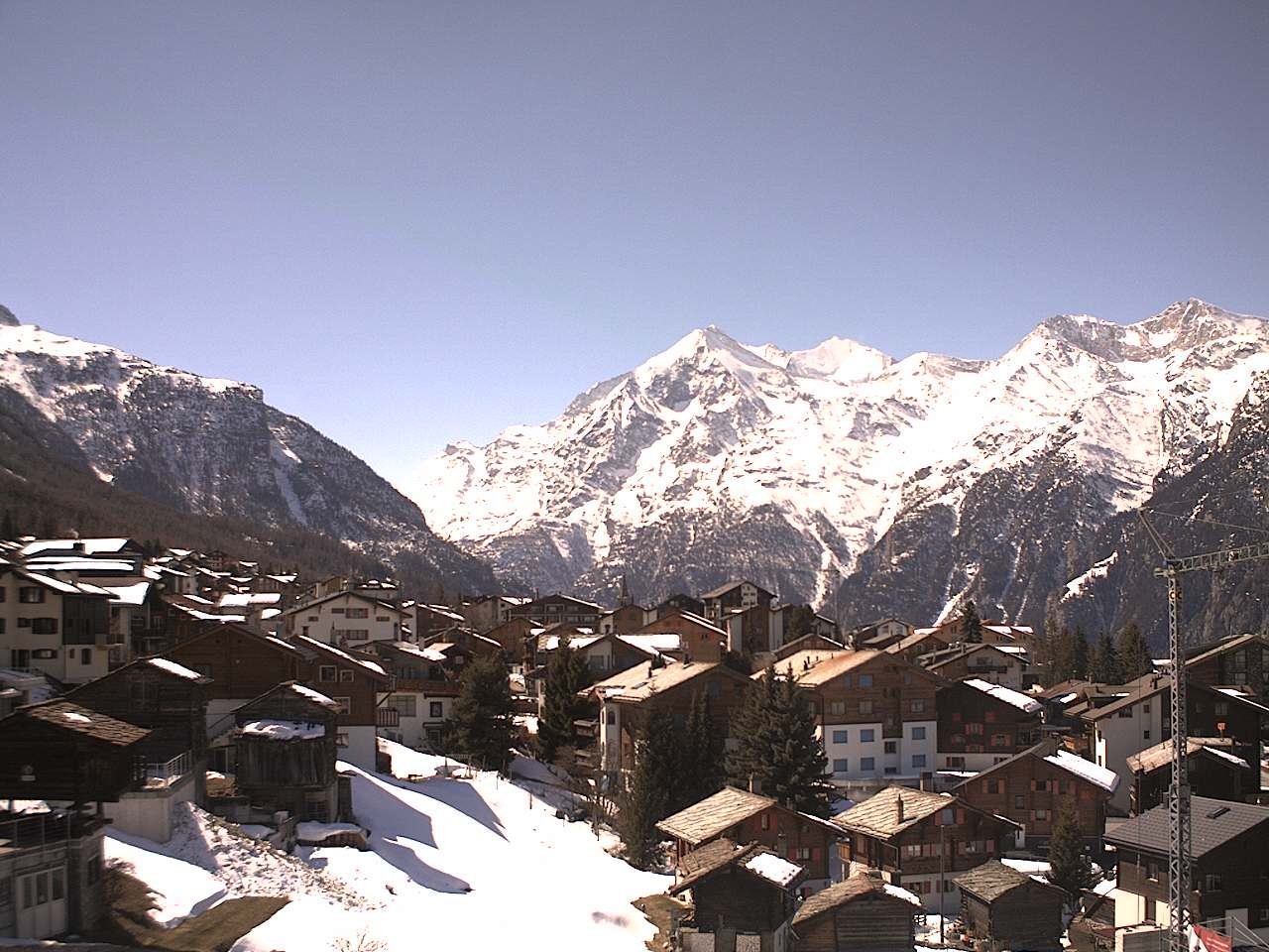 Archiv Foto Webcam Grächen: Ferienwohnungen Soldanella