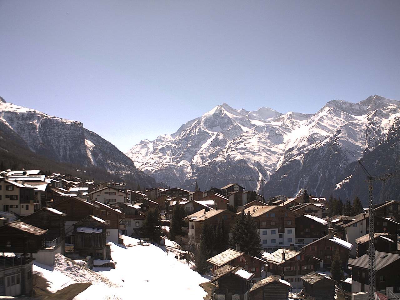 Archiv Foto Webcam Grächen: Ferienwohnungen Soldanella