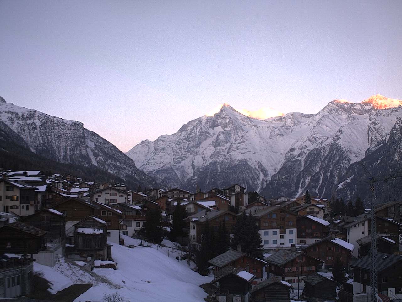 Archived image Webcam Grächen - Chalet Soldanella